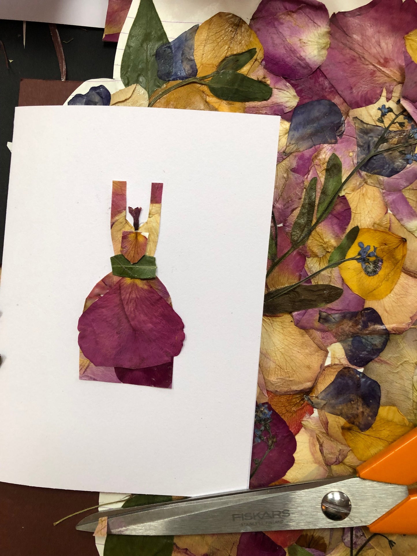 Handmade pressed flower bouquet