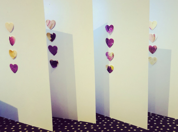 A handmade card made from my rose petals layered and dicut