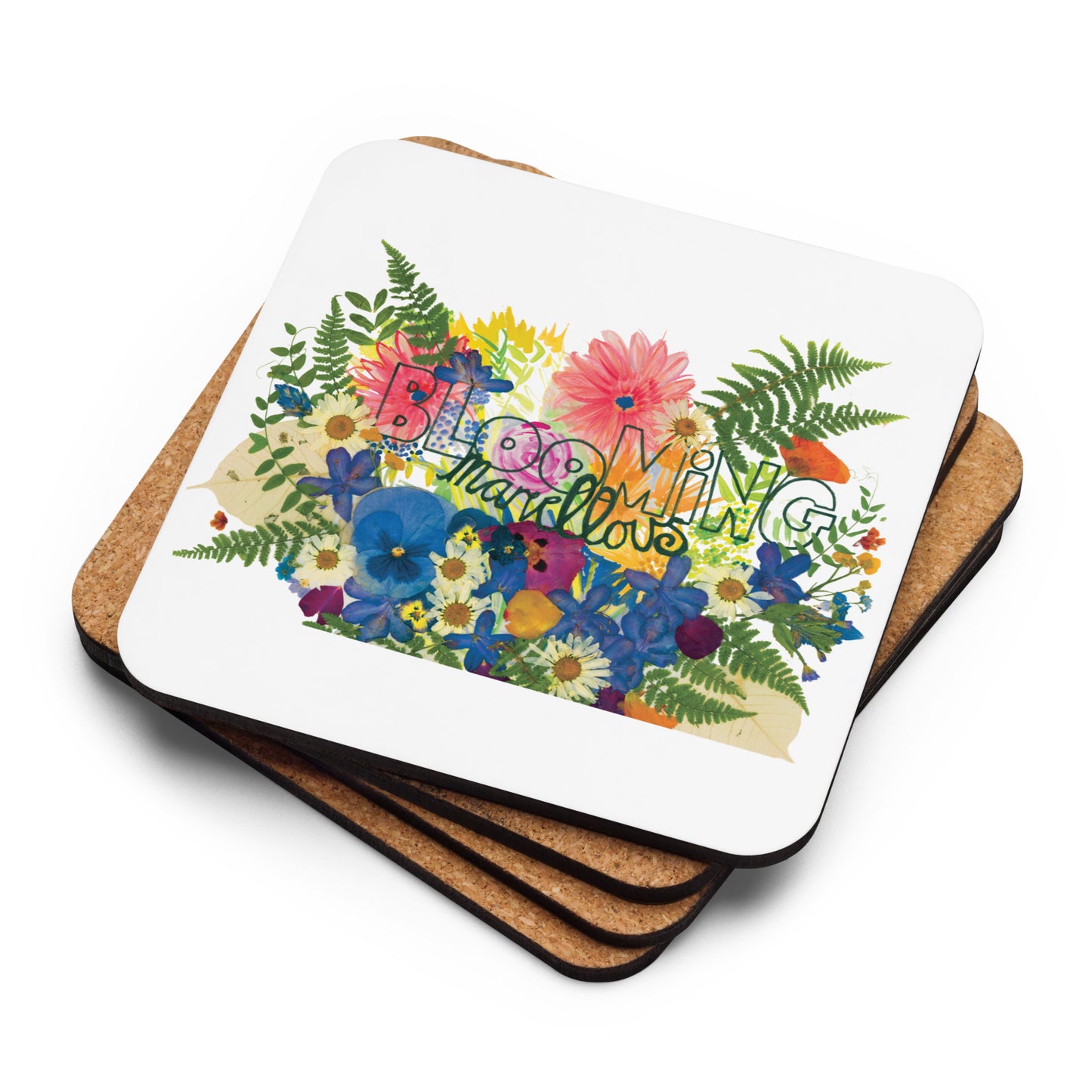 Bloomin' Marvellous Cork-back coaster